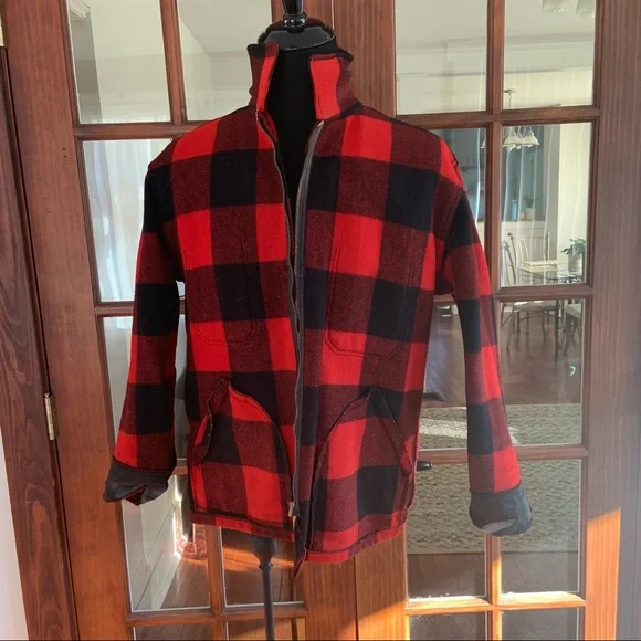 Vintage 1960’s Woolrich Buffalo Plaid Wool Jacket - Picture 12 of 13